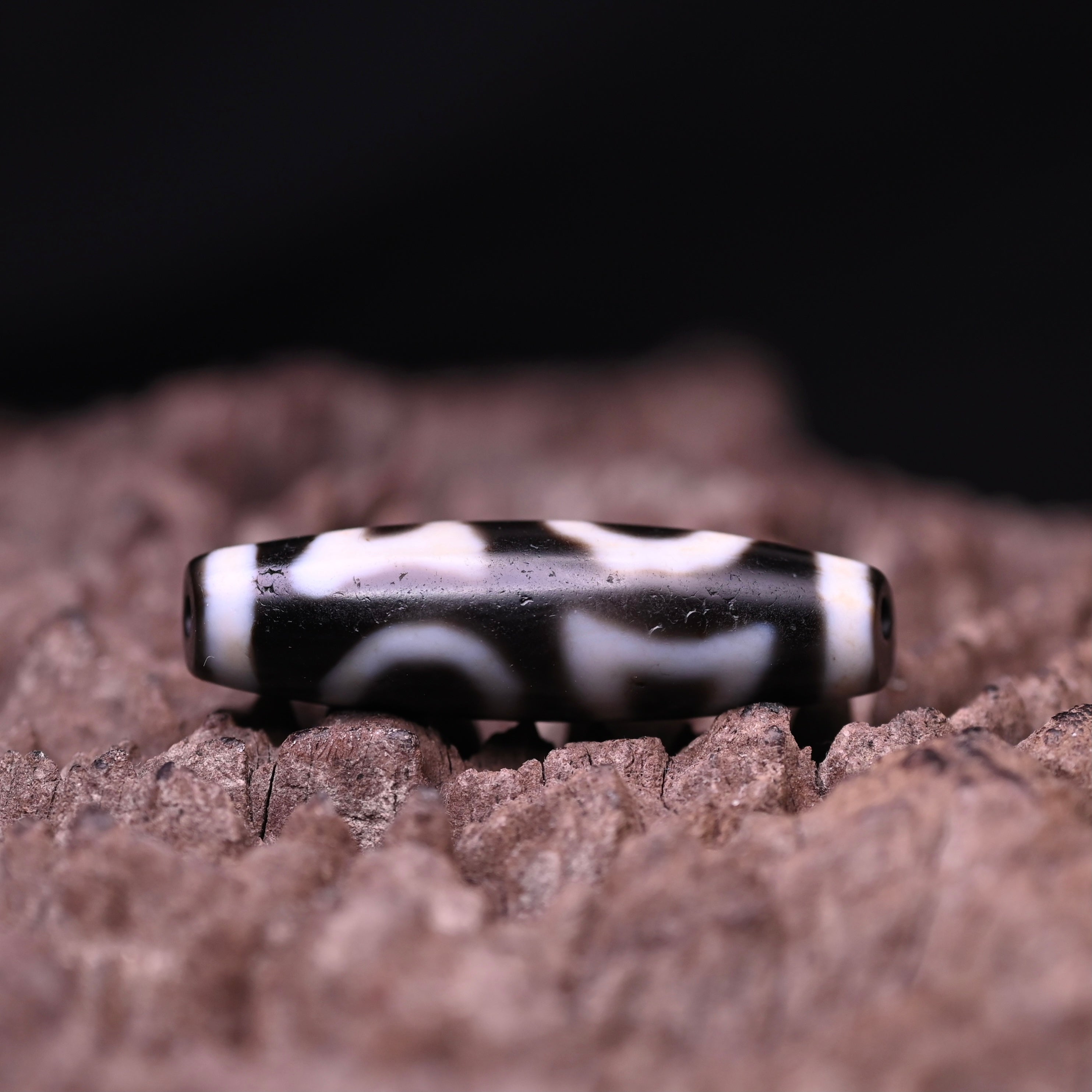 Double Heaven and Earth Dzi Bead（Heritage-Inspired Dzi Bead - Master Craft & Premium Materials）