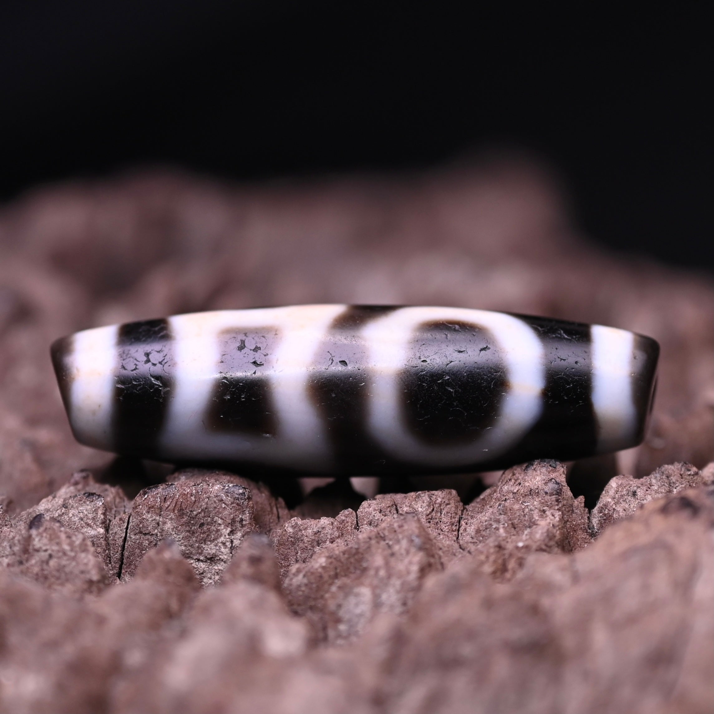 Double Heaven and Earth Dzi Bead（Heritage-Inspired Dzi Bead - Master Craft & Premium Materials）