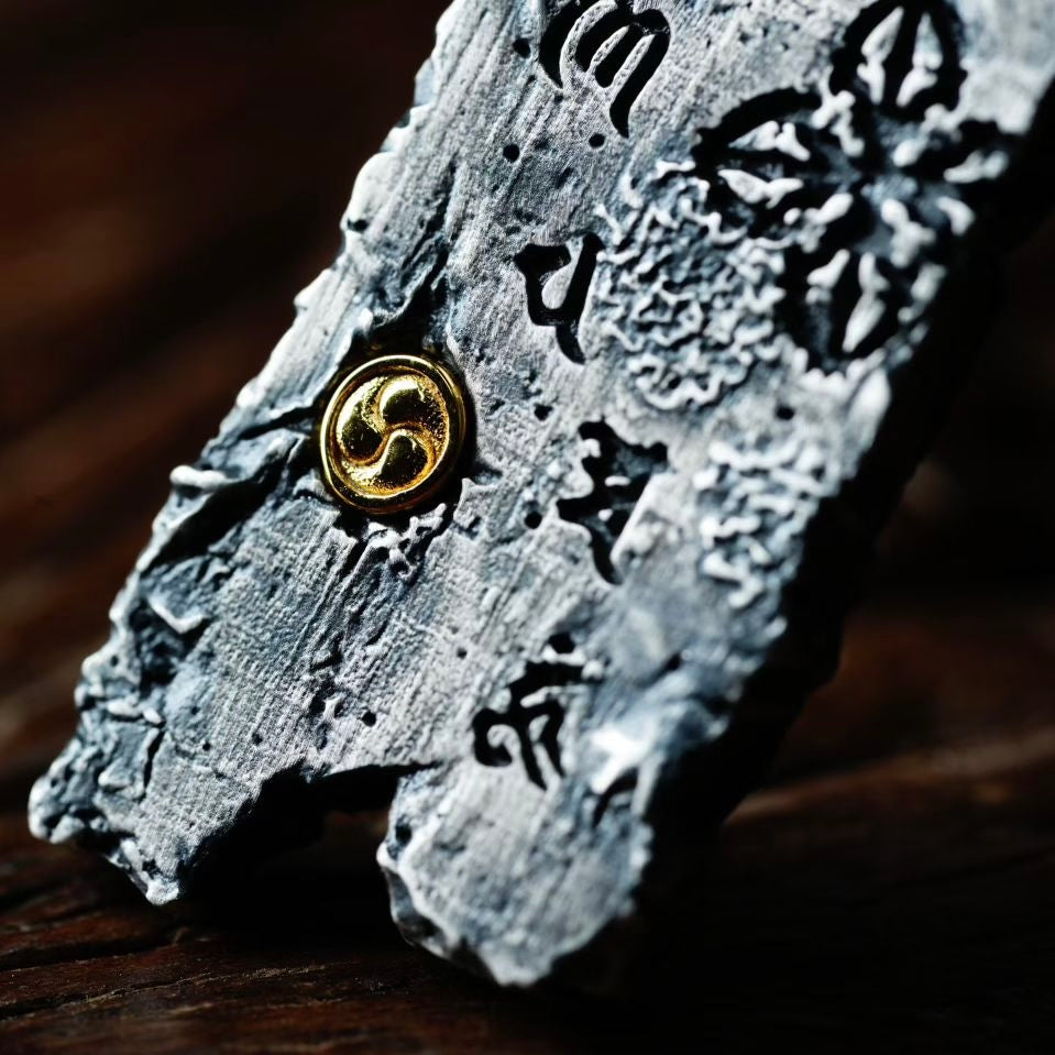 S925 Silver Pendant Masterfully Inlaid with the Eight Auspicious Symbols