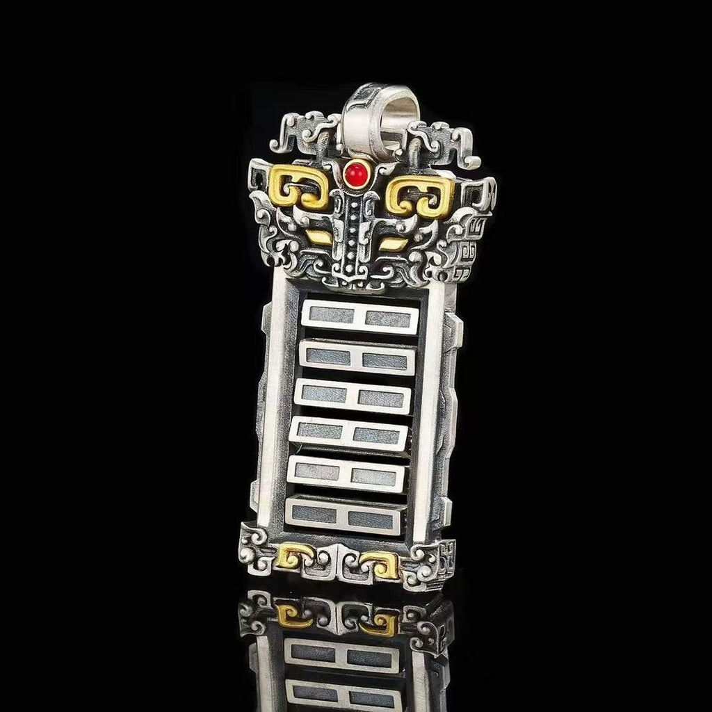 S925 Silver I Ching 64 Hexagrams Pendant (Taoist Divination Tool)