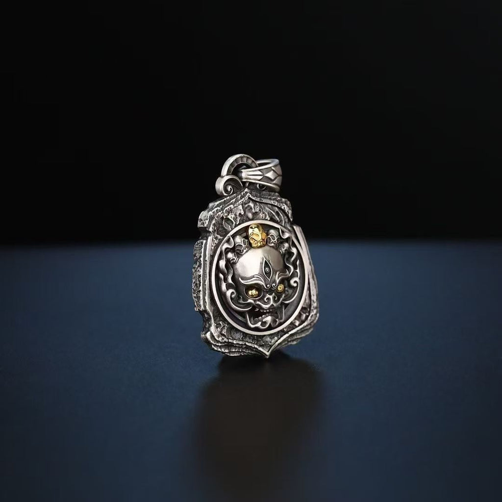 Skull Guardians (Charnel Ground Lords) Pendant in S925 Silver