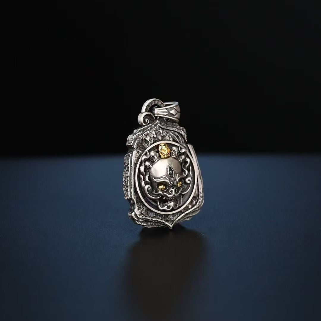 Skull Guardians (Charnel Ground Lords) Pendant in S925 Silver