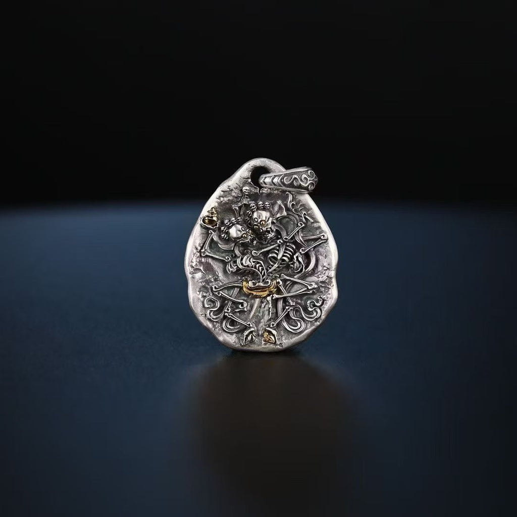 Skull Guardians (Charnel Ground Lords) Pendant in S925 Silver