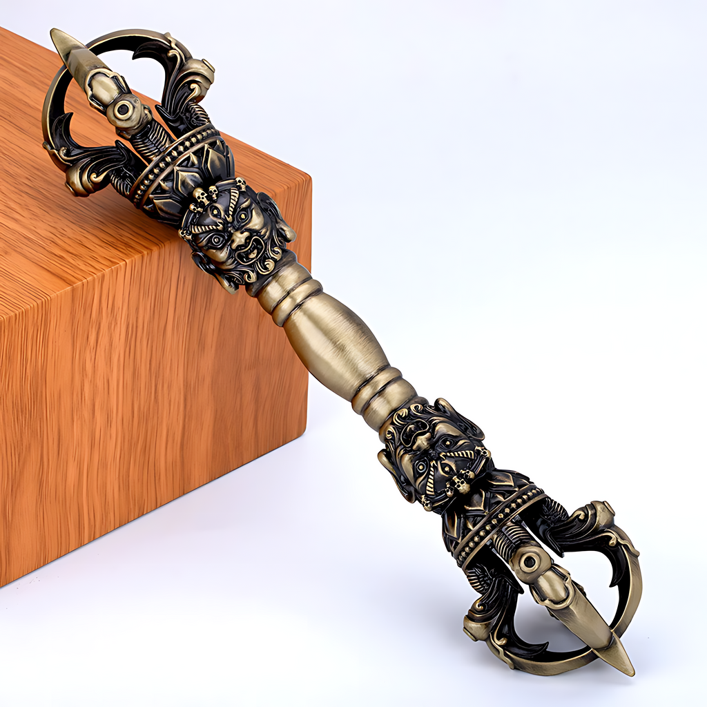 The Ucchuṣma (Hui Ji) Buddha's Five-Pronged Vajra （a divine tool for vanquishing spiritual impurity and negative forces）