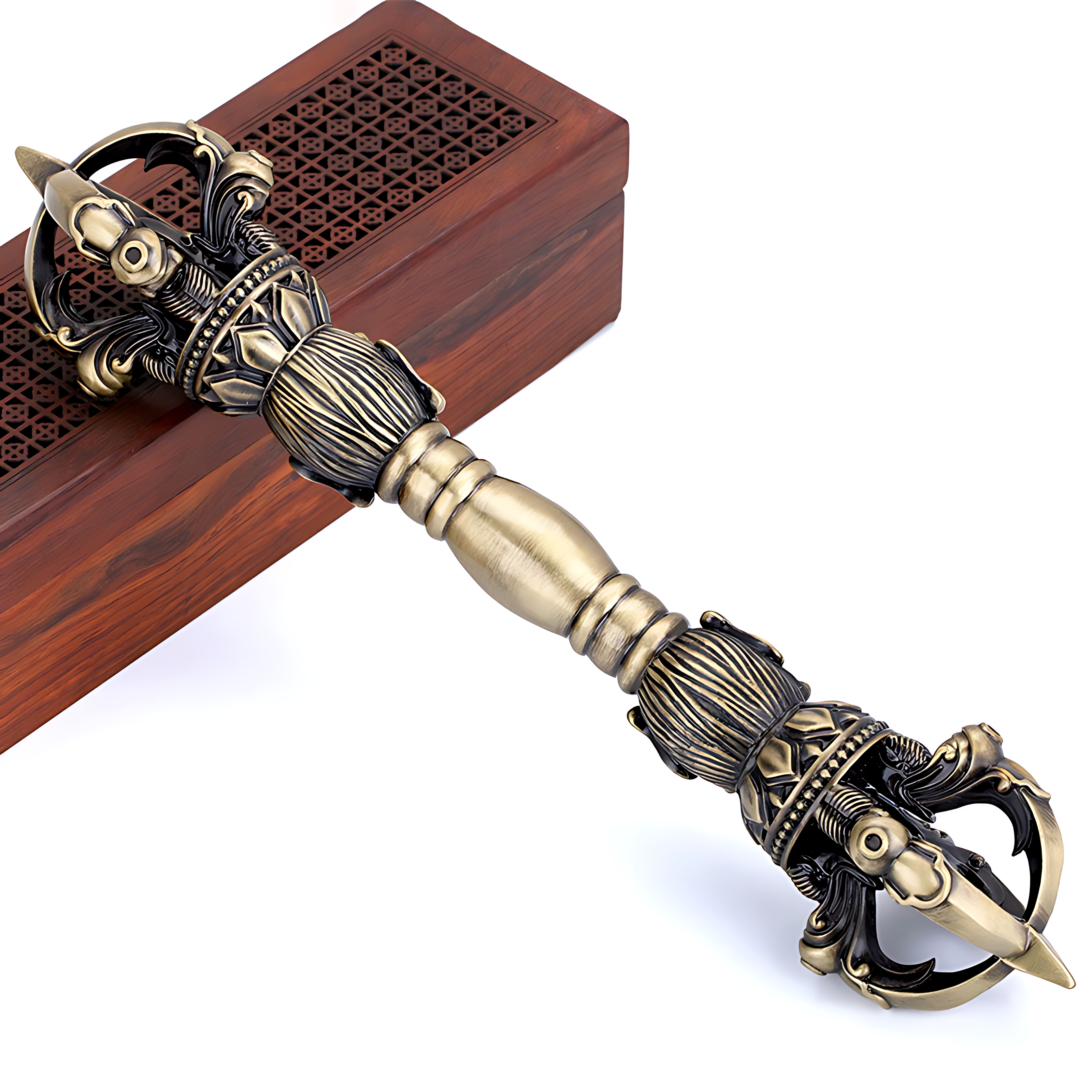 The Ucchuṣma (Hui Ji) Buddha's Five-Pronged Vajra （a divine tool for vanquishing spiritual impurity and negative forces）