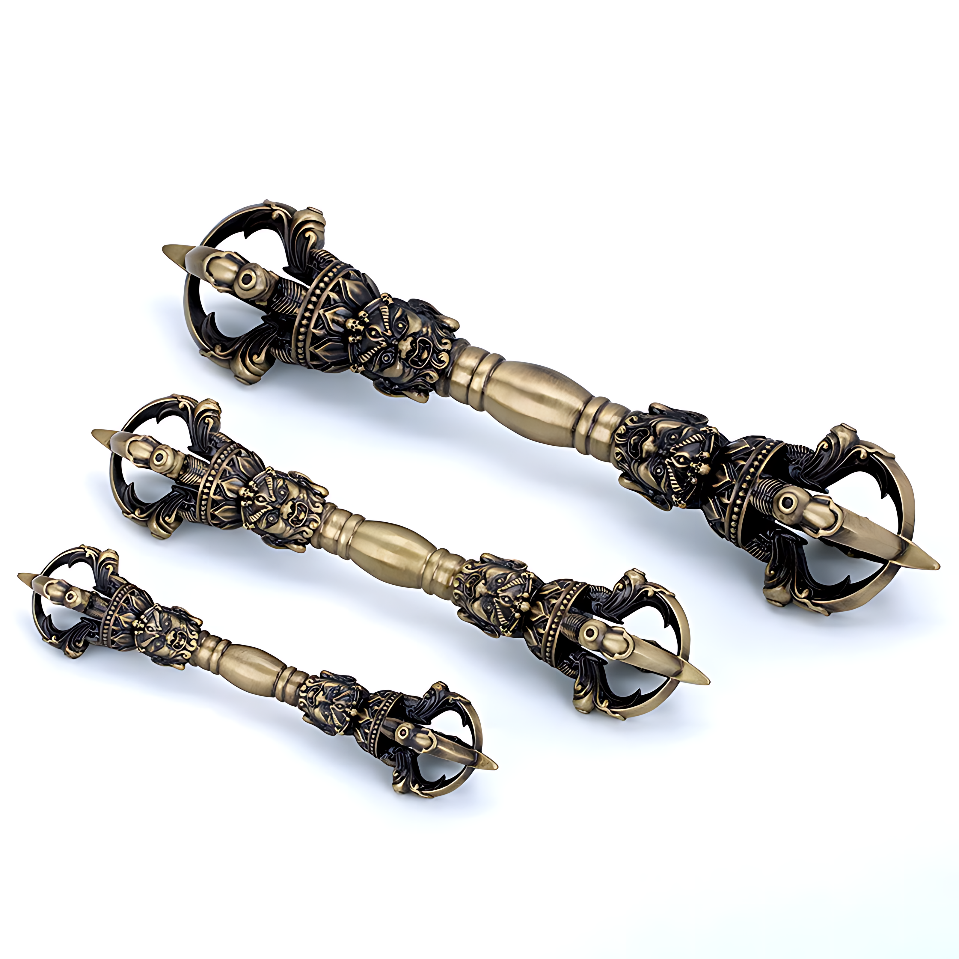 The Ucchuṣma (Hui Ji) Buddha's Five-Pronged Vajra （a divine tool for vanquishing spiritual impurity and negative forces）