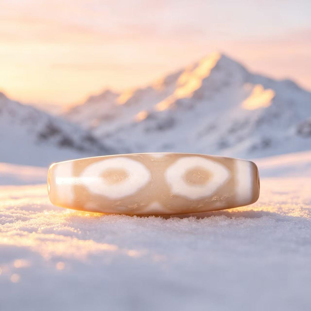 Three-Eyed Dzi Bead