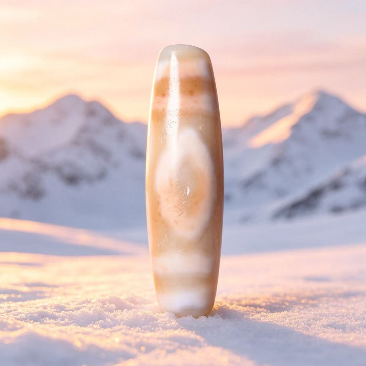 Three-Eyed Dzi Bead
