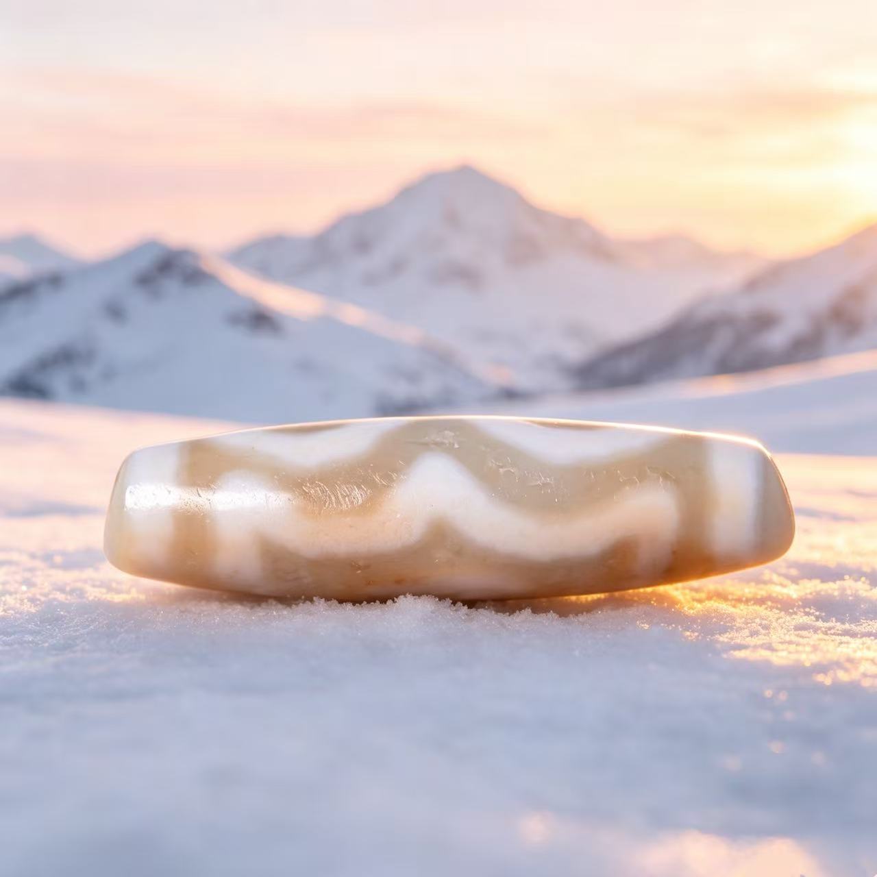 Three-Eyed Dzi Bead