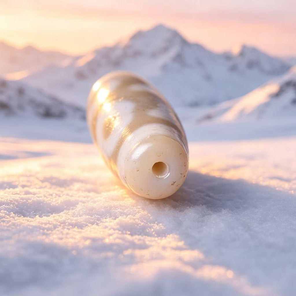 Three-Eyed Dzi Bead