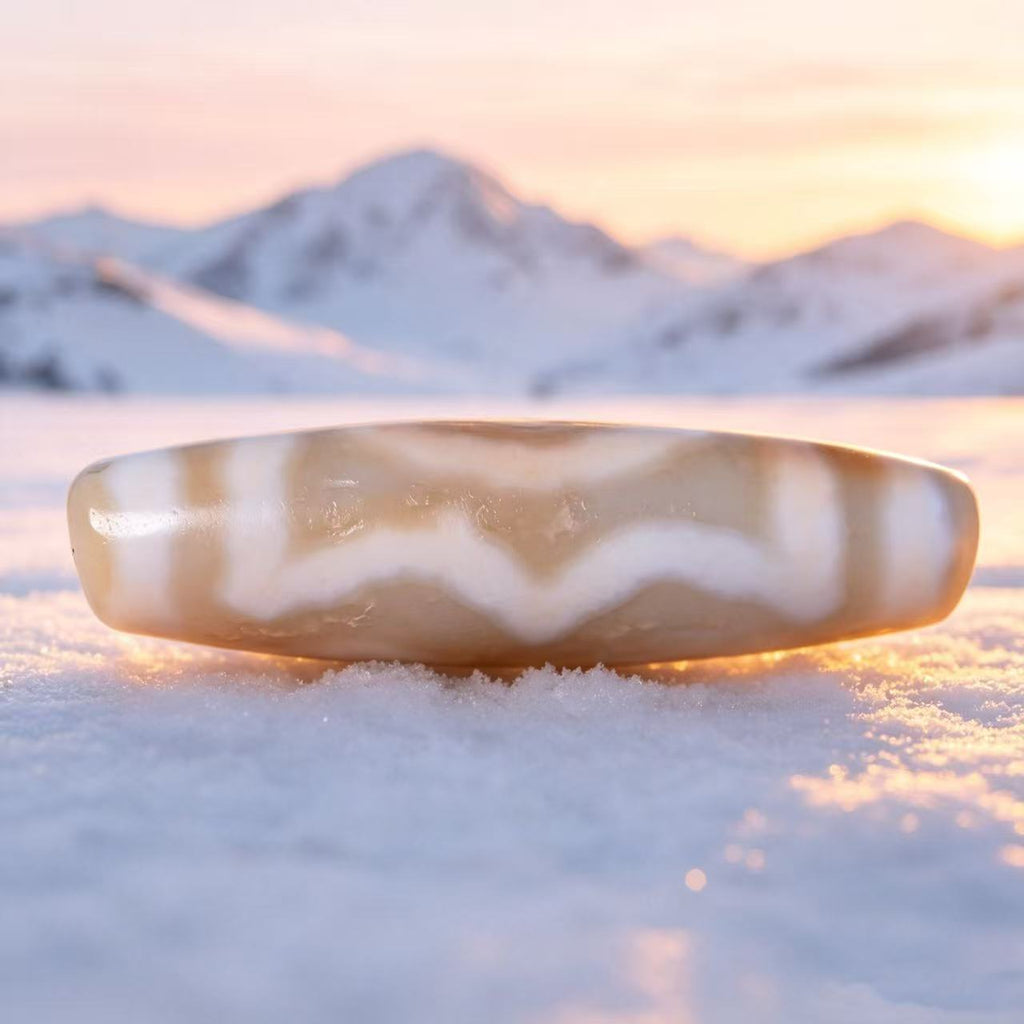 Three-Eyed Dzi Bead