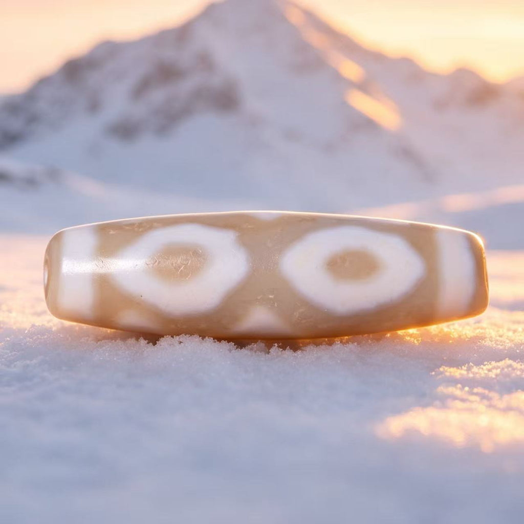 Three-Eyed Dzi Bead