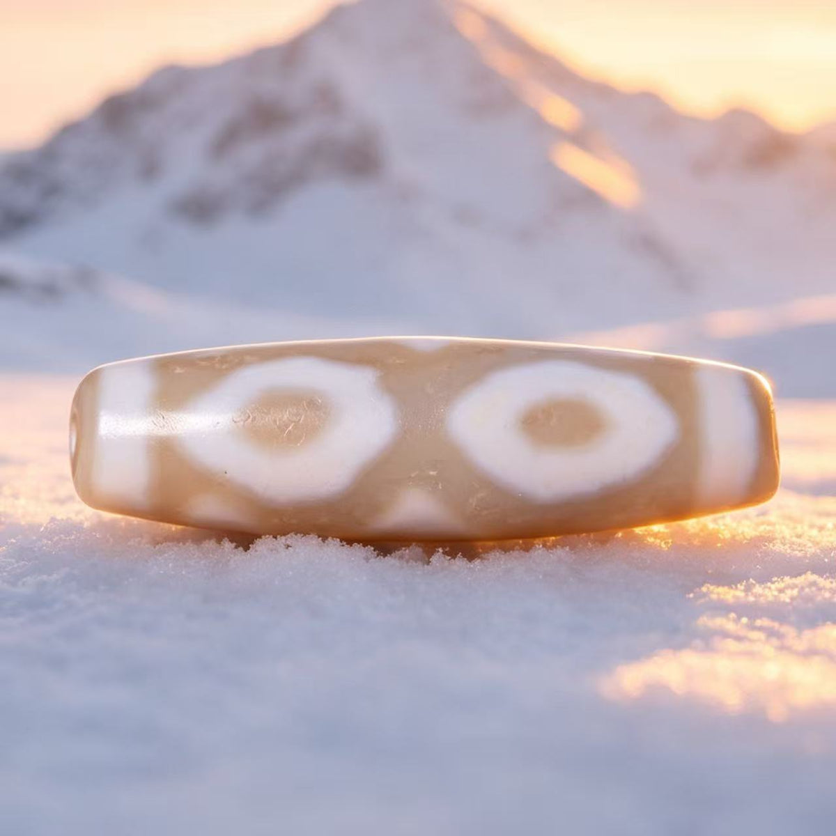 Three-Eyed Dzi Bead