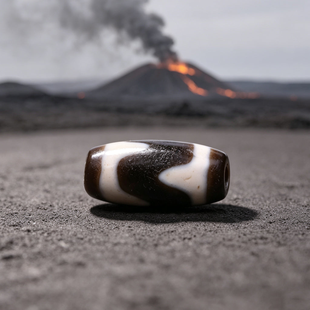 Tiger Stripe Dzi Bead : The Ancient Talisman Embodying Feline Power
