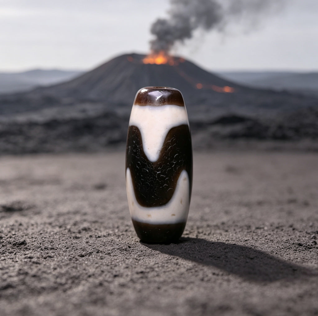 Tiger Stripe Dzi Bead : The Ancient Talisman Embodying Feline Power