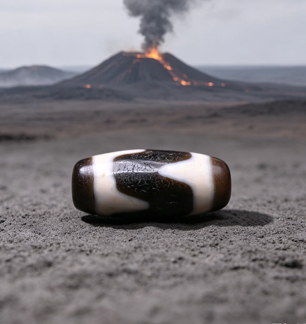 Tiger Stripe Dzi Bead : The Ancient Talisman Embodying Feline Power