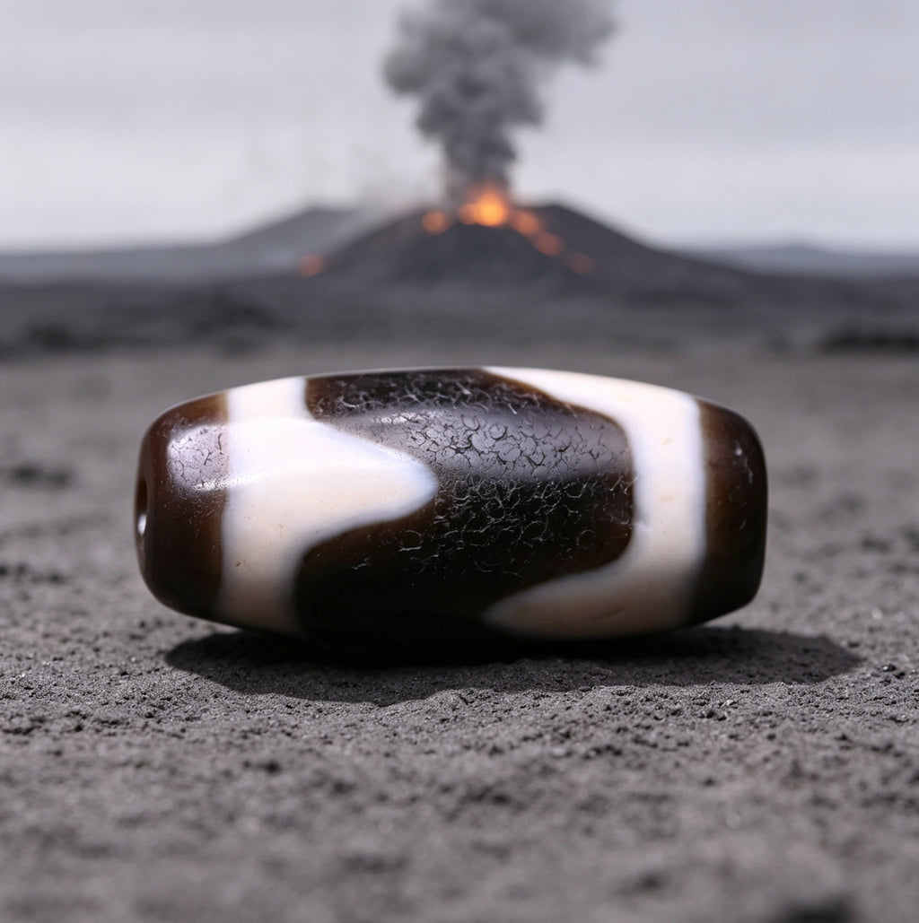 Tiger Stripe Dzi Bead : The Ancient Talisman Embodying Feline Power