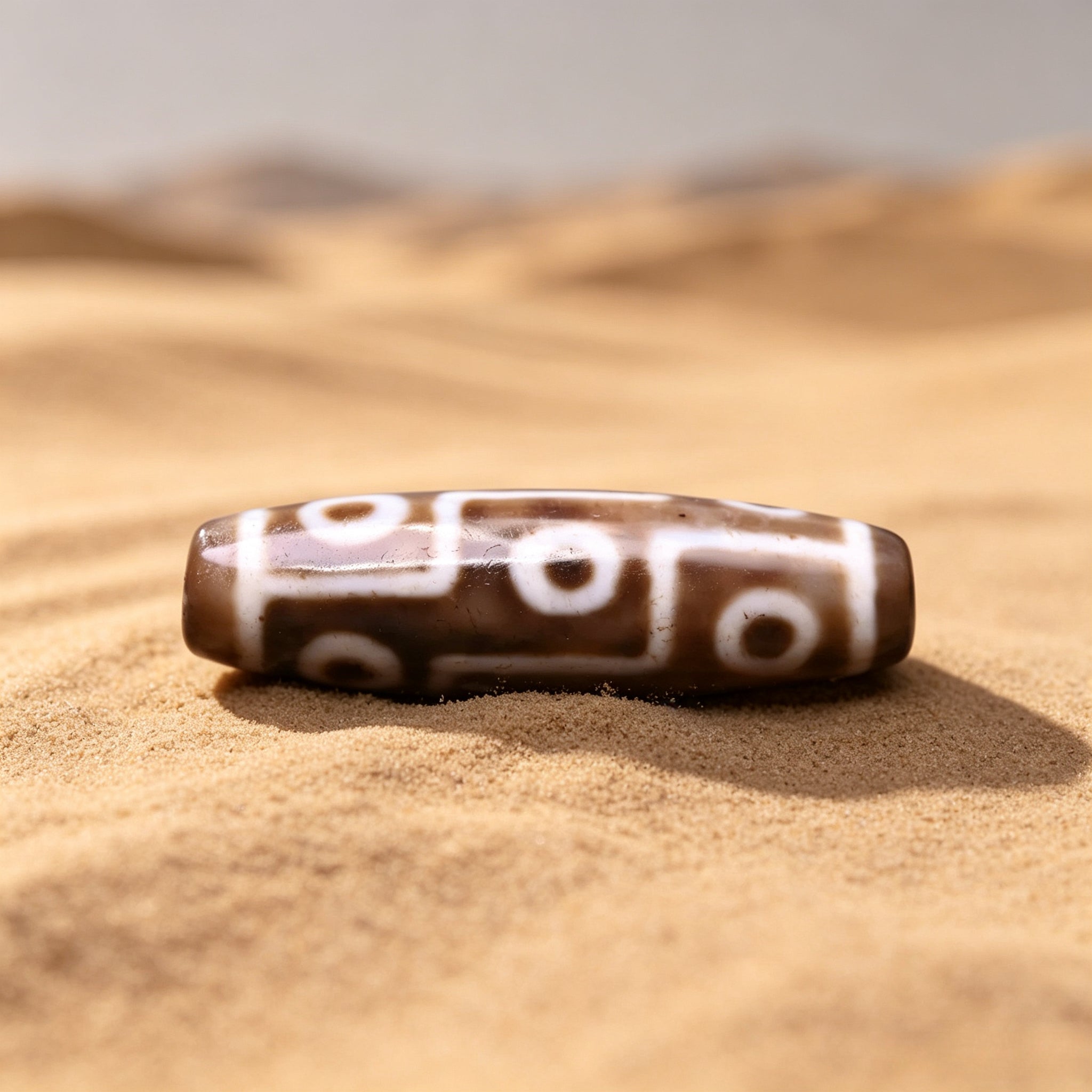 Nine-Eyed Dzi Bead