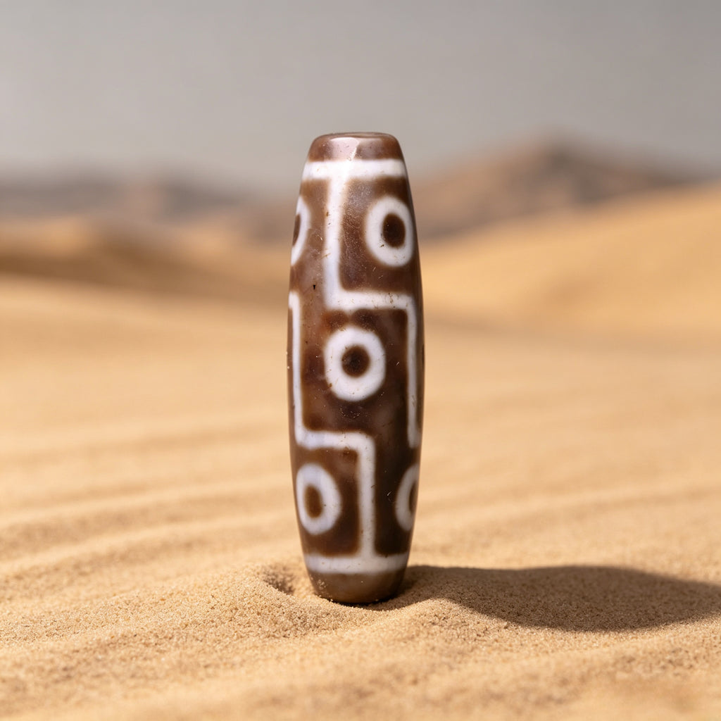 Nine-Eyed Dzi Bead