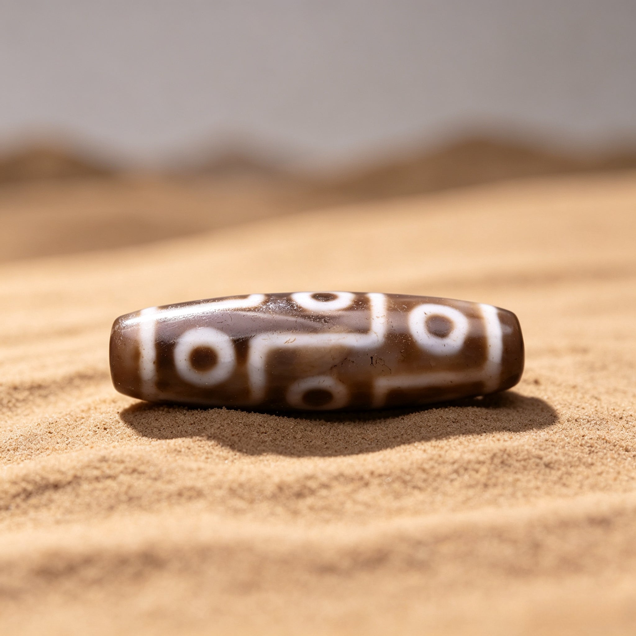 Nine-Eyed Dzi Bead