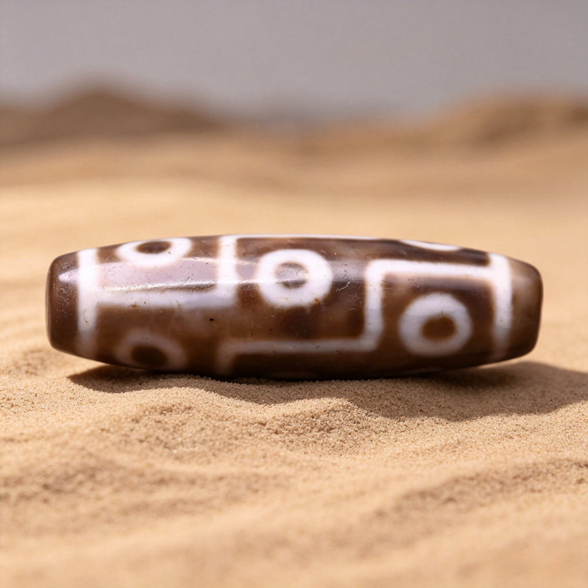 Nine-Eyed Dzi Bead