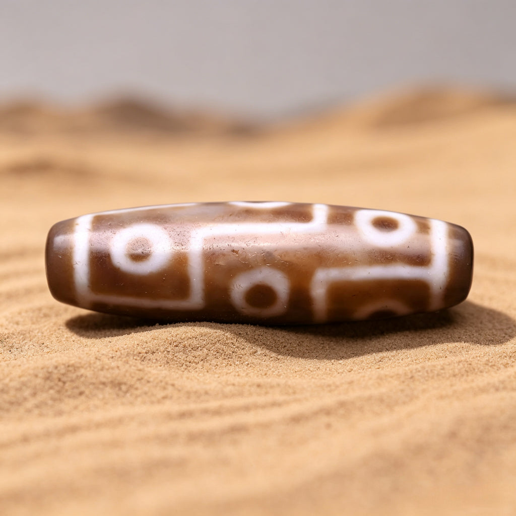 Nine-Eyed Dzi Bead