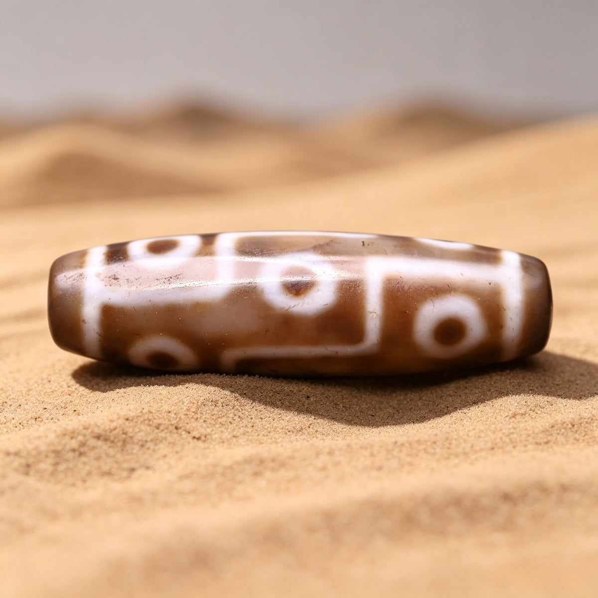 Nine-Eyed Dzi Bead