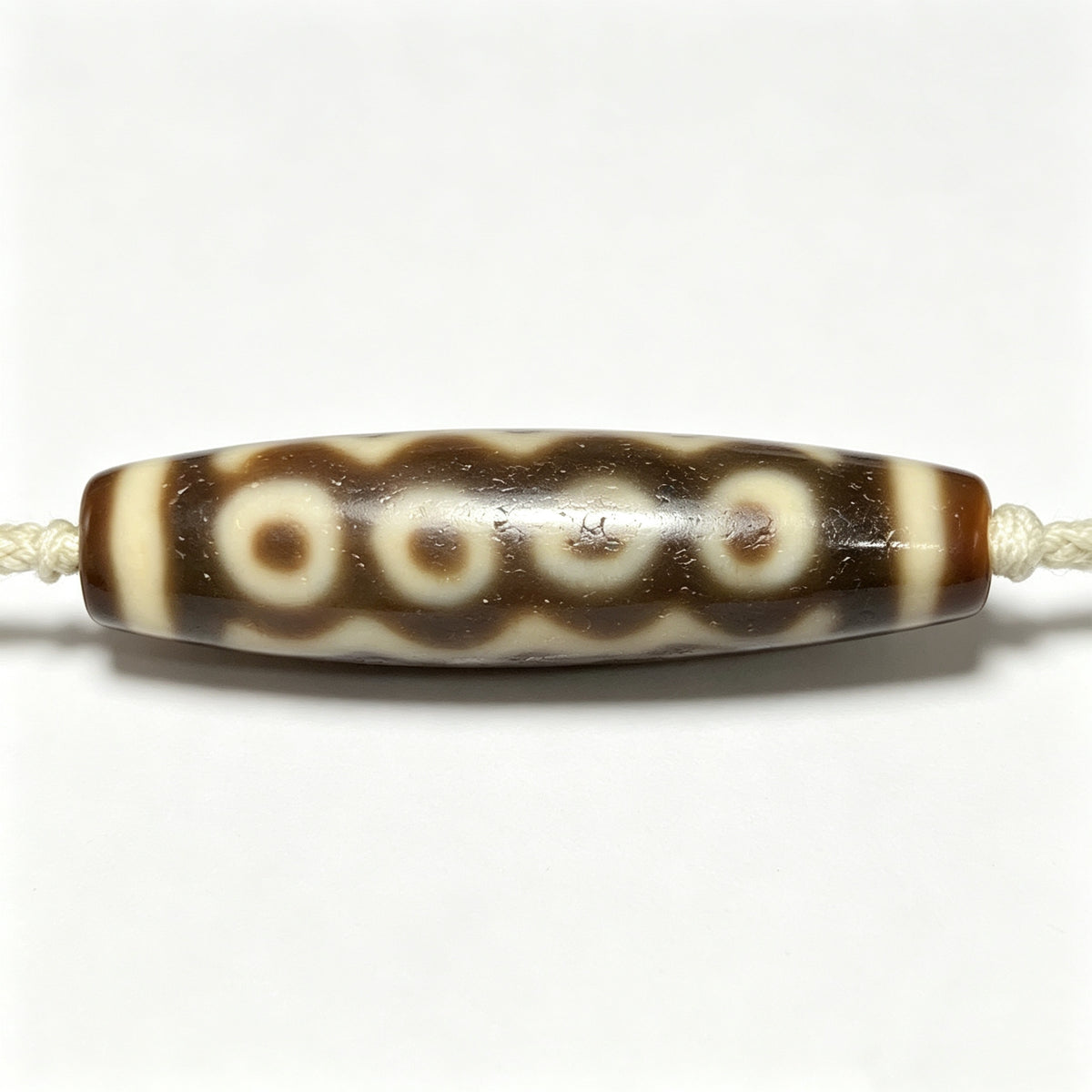 Seven-Eyed Dzi Bead Artisanal Dzi Bead - Quality Hand-Finished Replica (Best Seller)