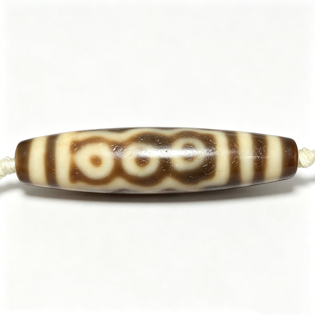 Seven-Eyed Dzi Bead Artisanal Dzi Bead - Quality Hand-Finished Replica (Best Seller)