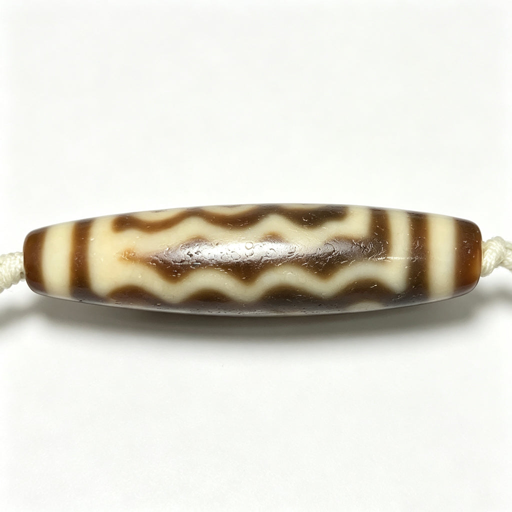 Seven-Eyed Dzi Bead Artisanal Dzi Bead - Quality Hand-Finished Replica (Best Seller)