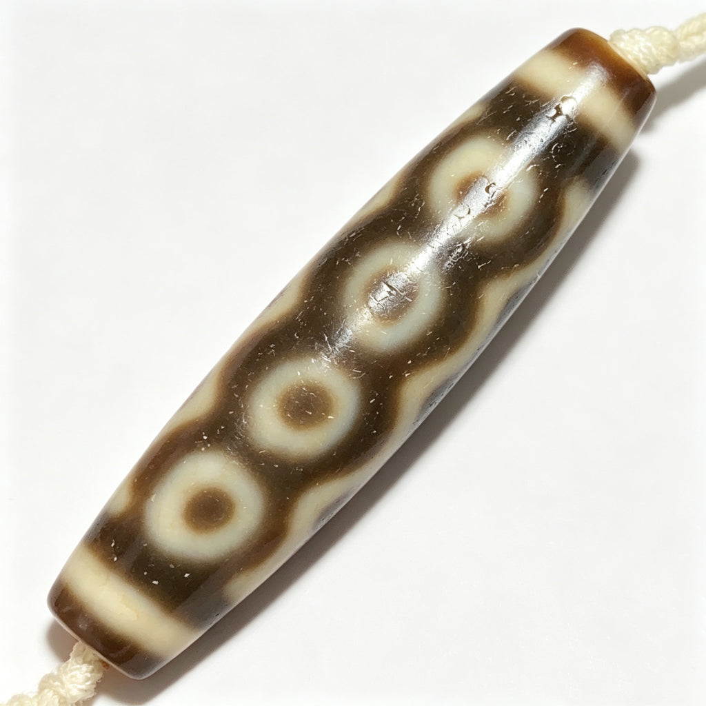 Seven-Eyed Dzi Bead Artisanal Dzi Bead - Quality Hand-Finished Replica (Best Seller)