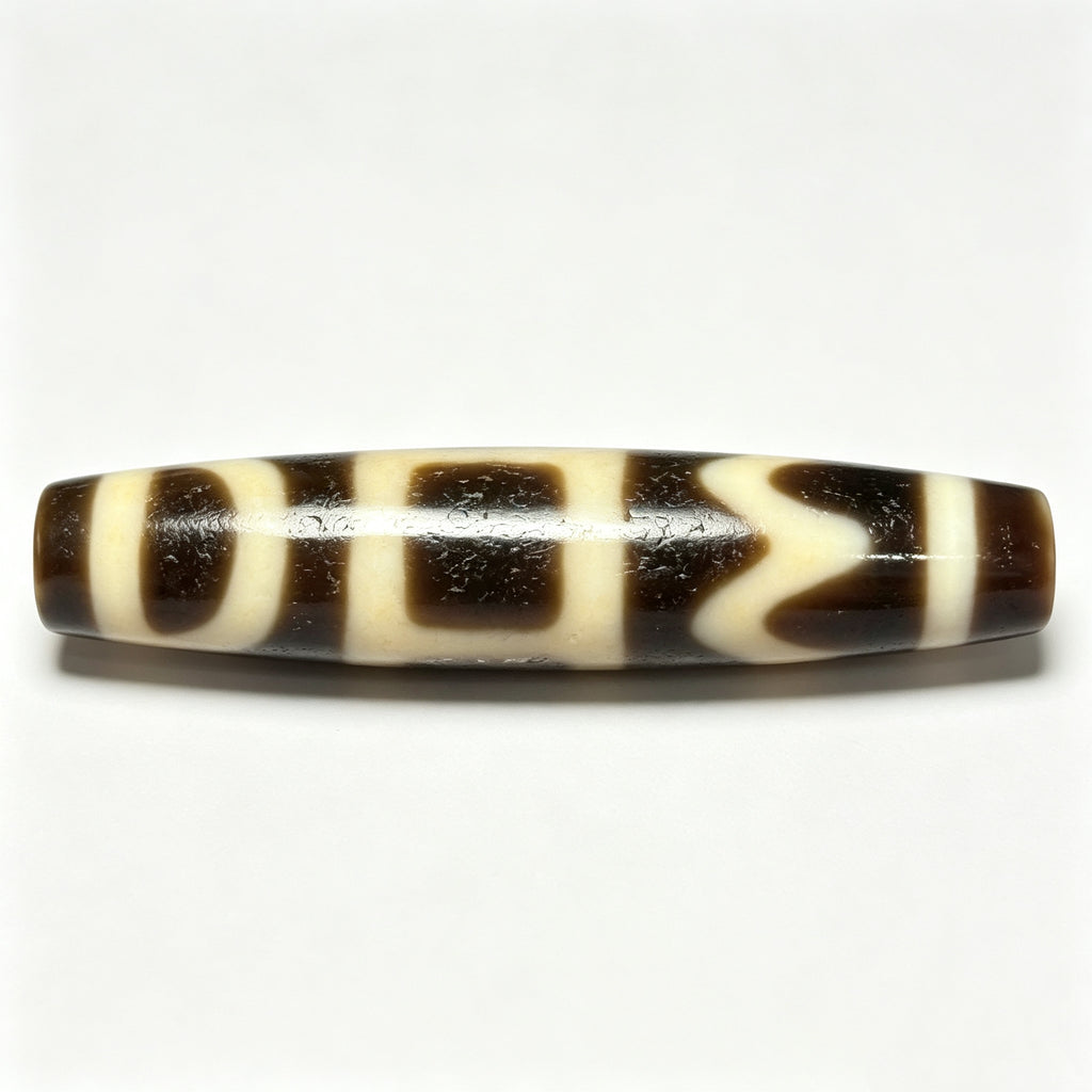 Pacifying, Increasing, Magnetizing, and Subjugating Dzi Bead Artisanal Dzi Bead - Quality Hand-Finished Replica (Best Seller)