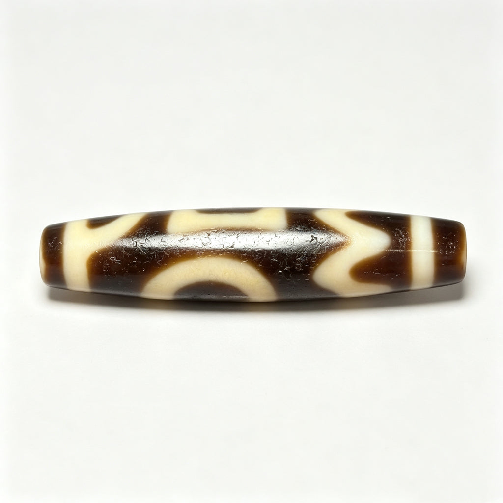 Pacifying, Increasing, Magnetizing, and Subjugating Dzi Bead Artisanal Dzi Bead - Quality Hand-Finished Replica (Best Seller)