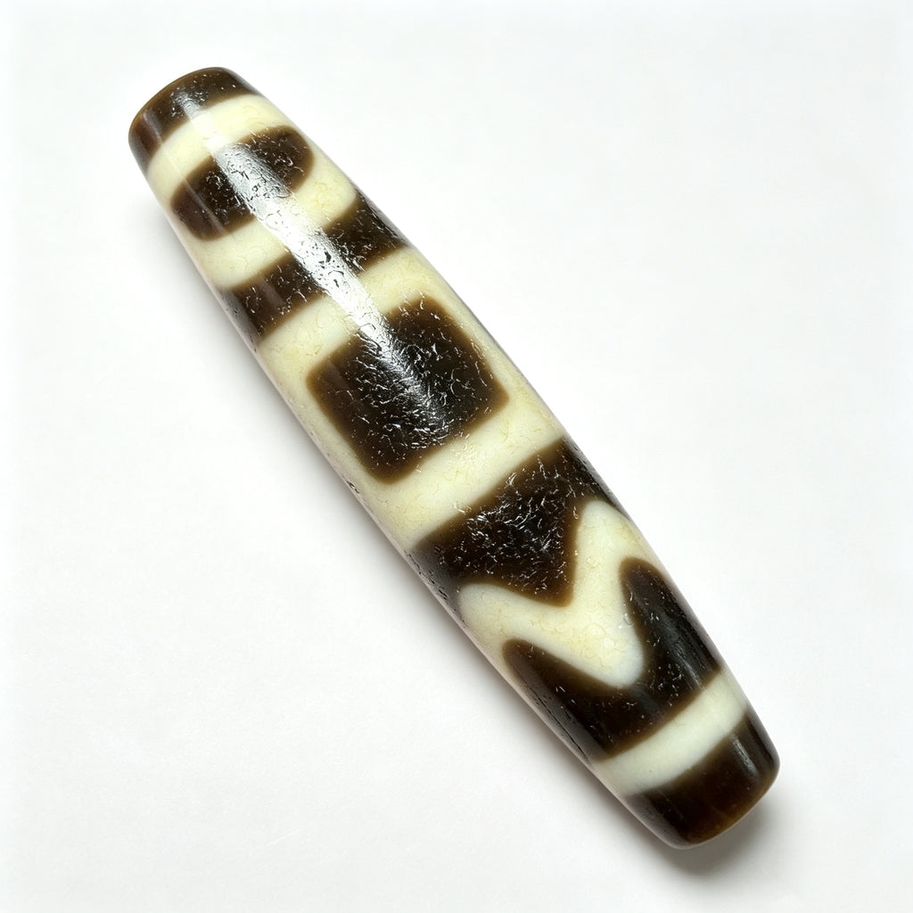 Pacifying, Increasing, Magnetizing, and Subjugating Dzi Bead Artisanal Dzi Bead - Quality Hand-Finished Replica (Best Seller)