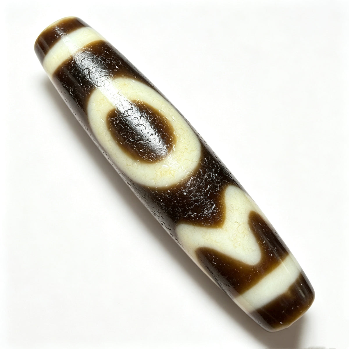 Pacifying, Increasing, Magnetizing, and Subjugating Dzi Bead Artisanal Dzi Bead - Quality Hand-Finished Replica (Best Seller)