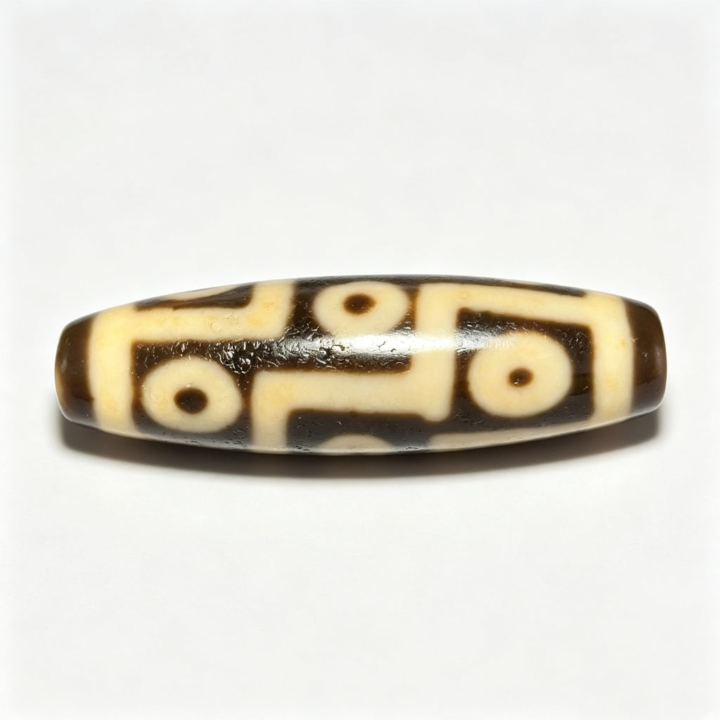 Nine-Eyed Dzi Bead Artisanal Dzi Bead - Quality Hand-Finished Replica (Best Seller)