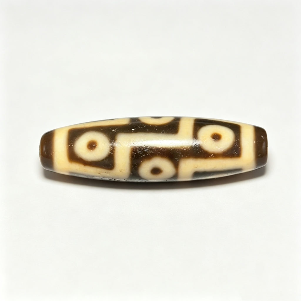 Nine-Eyed Dzi Bead Artisanal Dzi Bead - Quality Hand-Finished Replica (Best Seller)
