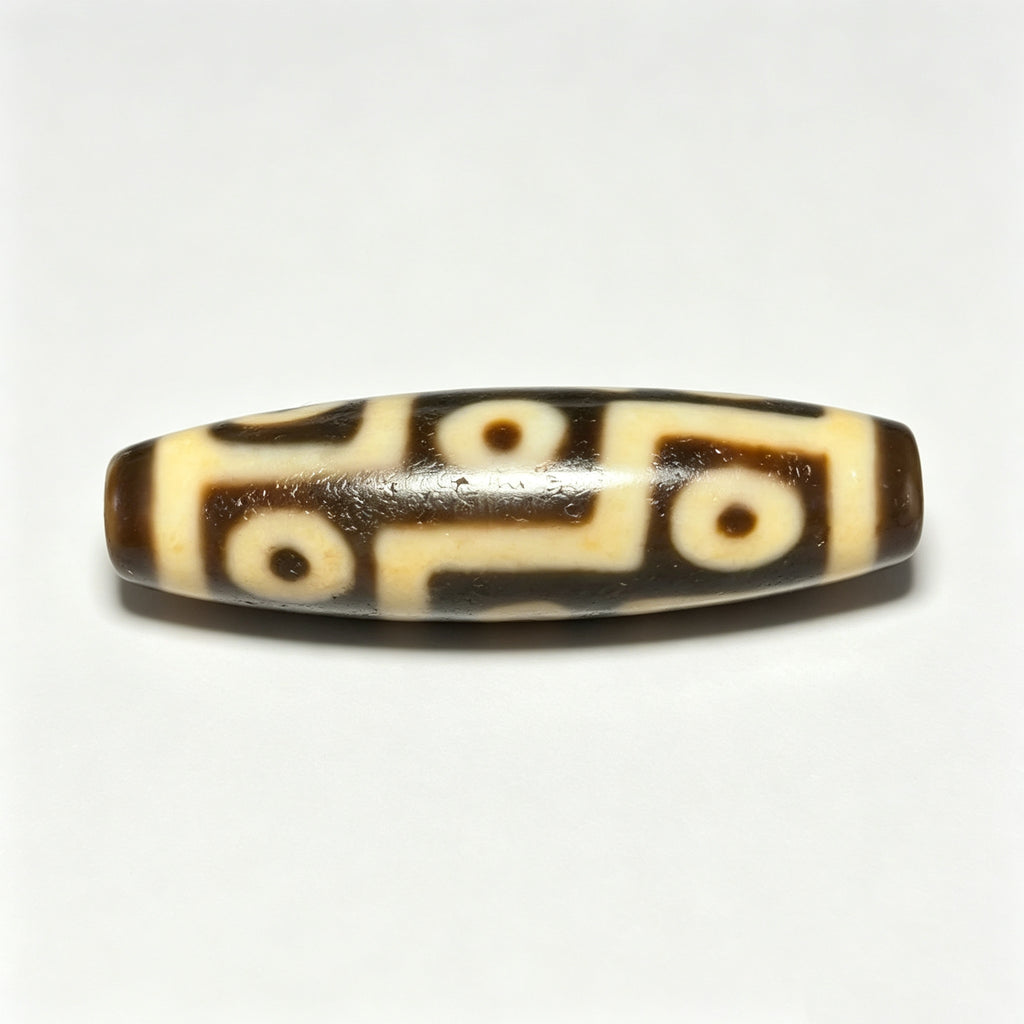 Nine-Eyed Dzi Bead Artisanal Dzi Bead - Quality Hand-Finished Replica (Best Seller)