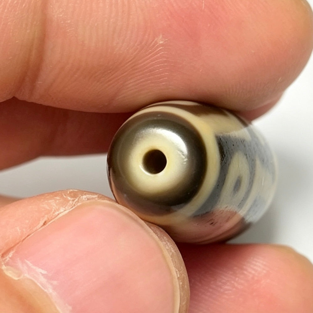 Nine-Eyed Dzi Bead Artisanal Dzi Bead - Quality Hand-Finished Replica (Best Seller)
