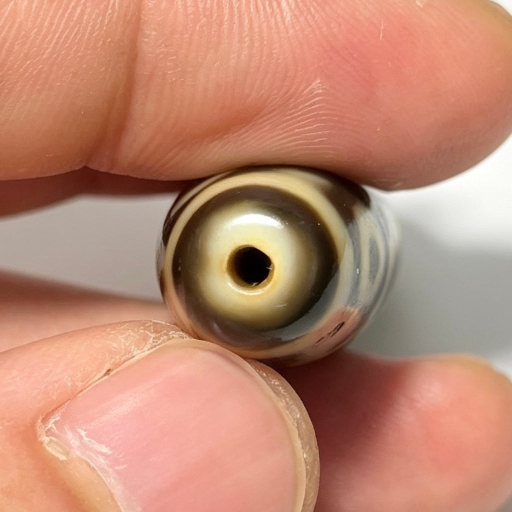 Nine-Eyed Dzi Bead Artisanal Dzi Bead - Quality Hand-Finished Replica (Best Seller)