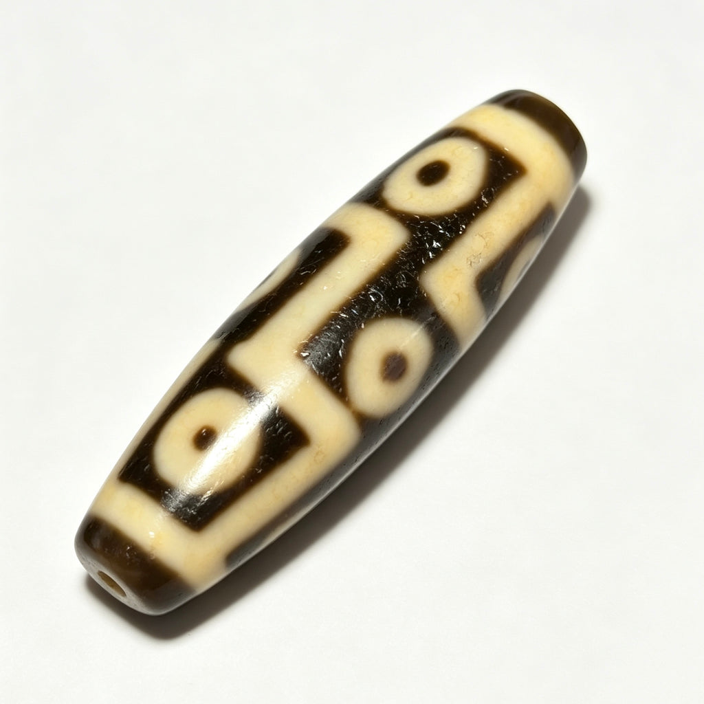 Nine-Eyed Dzi Bead Artisanal Dzi Bead - Quality Hand-Finished Replica (Best Seller)