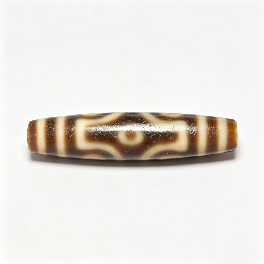 Six-Eyed Dzi Bead Artisanal Dzi Bead - Quality Hand-Finished Replica (Best Seller)